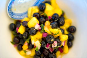 Blueberry and Peach Salsa